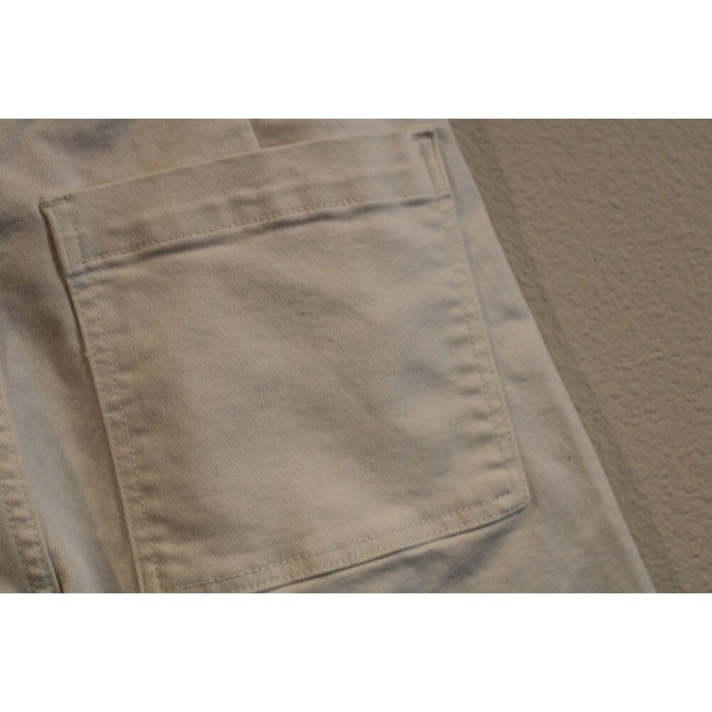 Zara marine straight raw hem white jeans size 8 - Picture 4 of 6